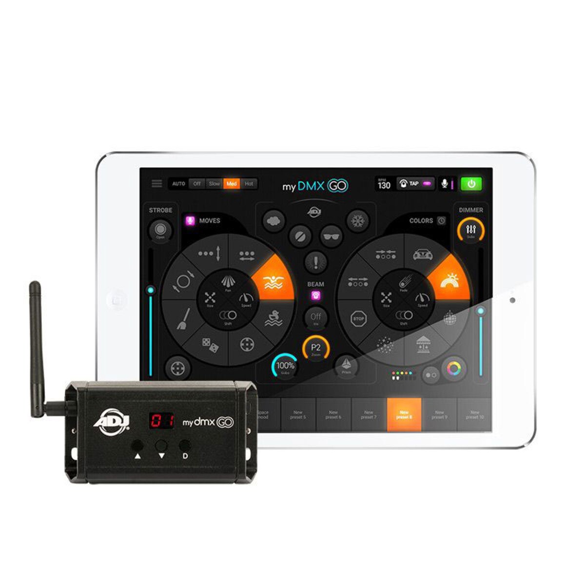 ADJ MYDMX GO 256Channel Wireless DMX Lighting Controller for iPad and